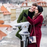 Новогодняя фотосессия в Праге для Виктории Романец и Антона Гусева