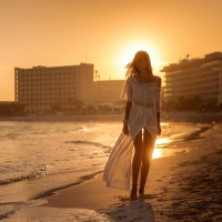 Фотосессия девушки на пляже в Канкуне