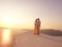 Свадьба на Санторини в Греции