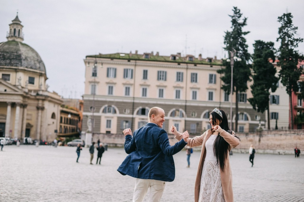 Свадебная прогулка в Риме, Италия, Фотограф Елена Кукушкина, #112613