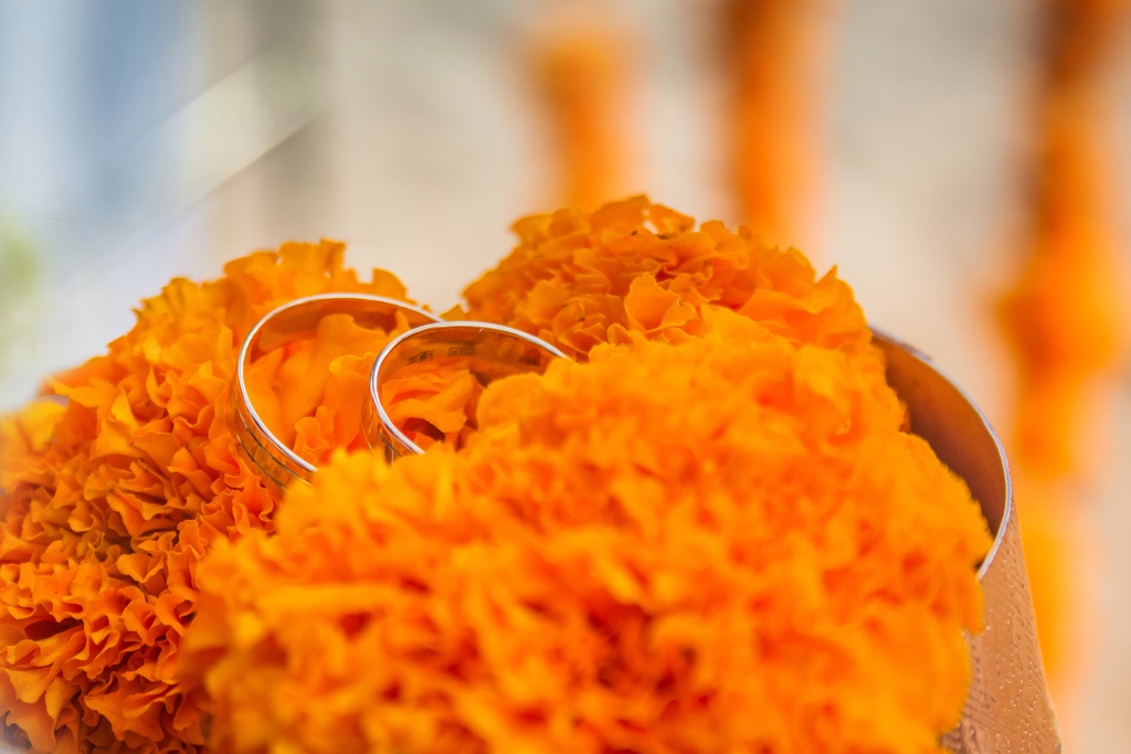 Оранжевое свадебное оформление