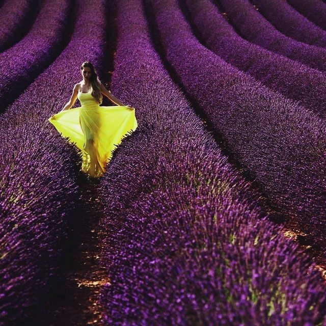 Фото нюансы. Фотосессия в лавандовом поле. Фотосессия в фиолетовом поле. Девушка с лавандой. Девушка в желтом платье в лавандовом поле.