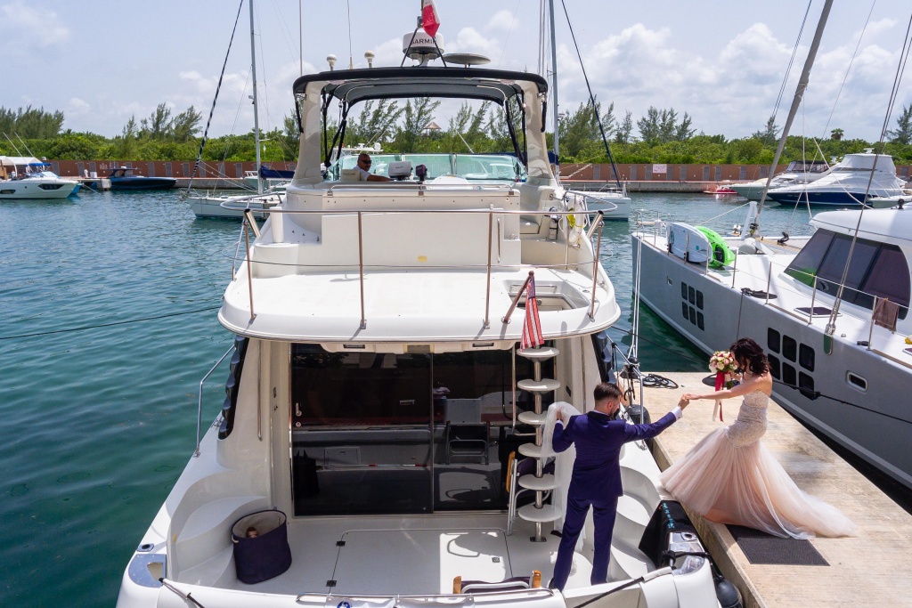 Приватная свадебная церемония Ксении и Антона на яхте, где то в середине Карибского моря., Мексика, Фотограф Станислав Немашкало (stanlyphoto), #257438