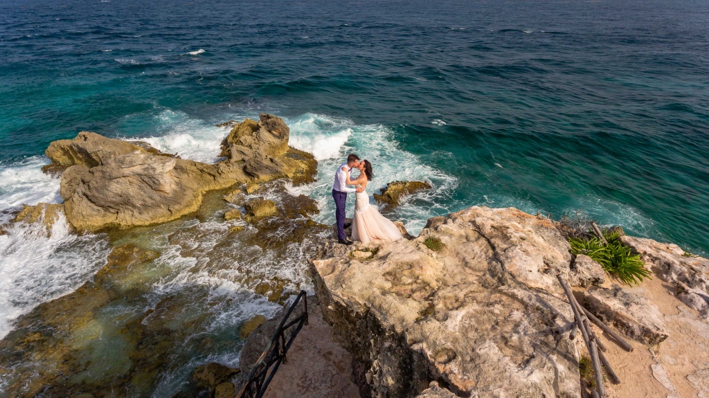 Приватная свадебная церемония Ксении и Антона на яхте, где то в середине Карибского моря., Мексика, Фотограф Станислав Немашкало (stanlyphoto), #257463