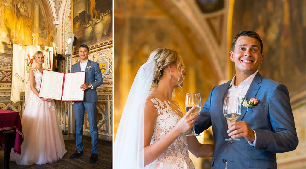 Официальная свадьба в городе Вольтерра, Тоскана, Италия, Фотограф Ольга Франко, #372817