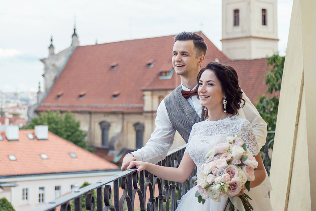 Нежная пражская свадьба, Чехия, Фотограф Динара Кулешова, #380864