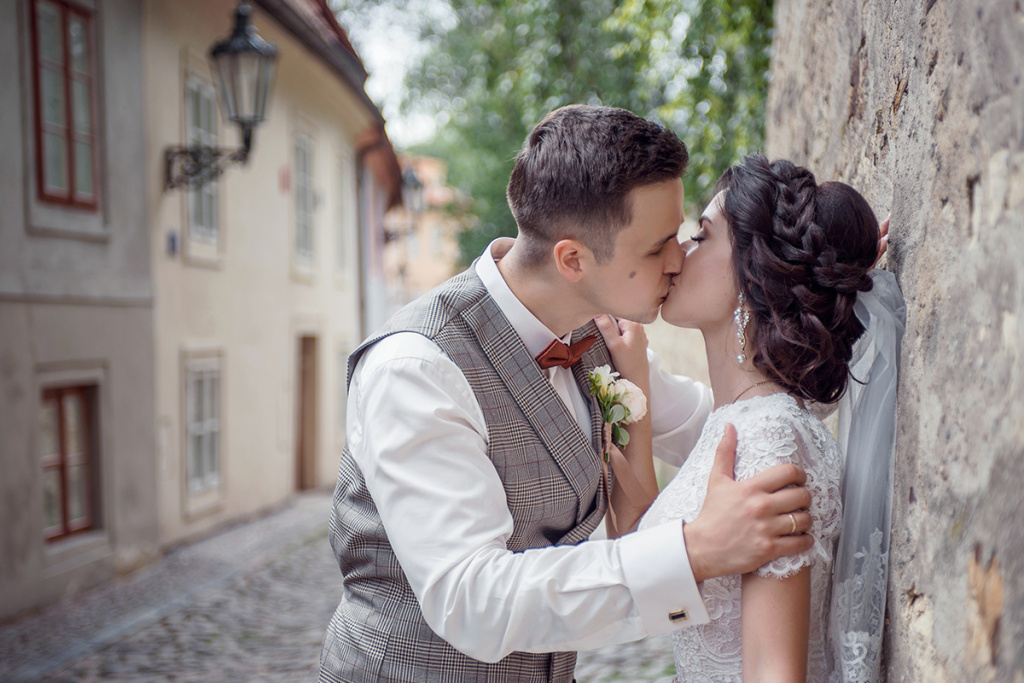 Нежная пражская свадьба, Чехия, Фотограф Динара Кулешова, #380868