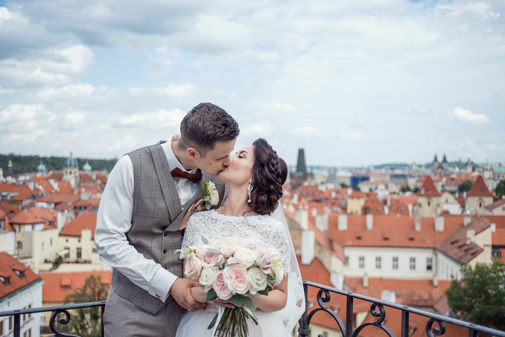 Нежная пражская свадьба, Чехия, Фотограф Динара Кулешова, #380863