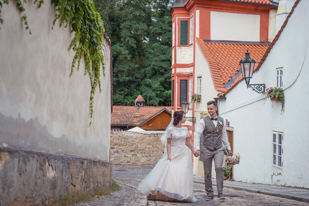 Нежная пражская свадьба, Чехия, Фотограф Динара Кулешова, #380867