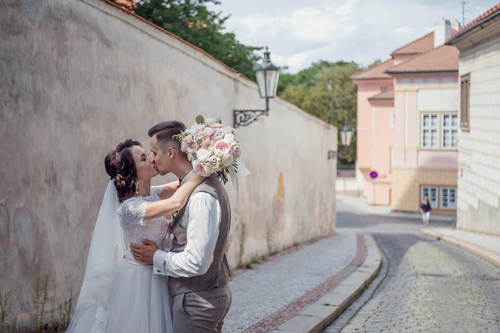 Нежная пражская свадьба, Чехия, Фотограф Динара Кулешова, #380866