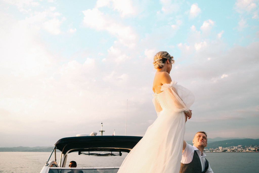 Свадебная фотоссесия на яхте, Черногория, Фотограф Наталья Порошина, #394534