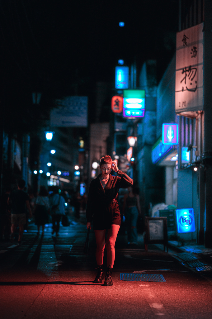 Фотосессия в ночном Синзюку (жарким летом), Токио, Фотограф Пётр Губанов, #403429