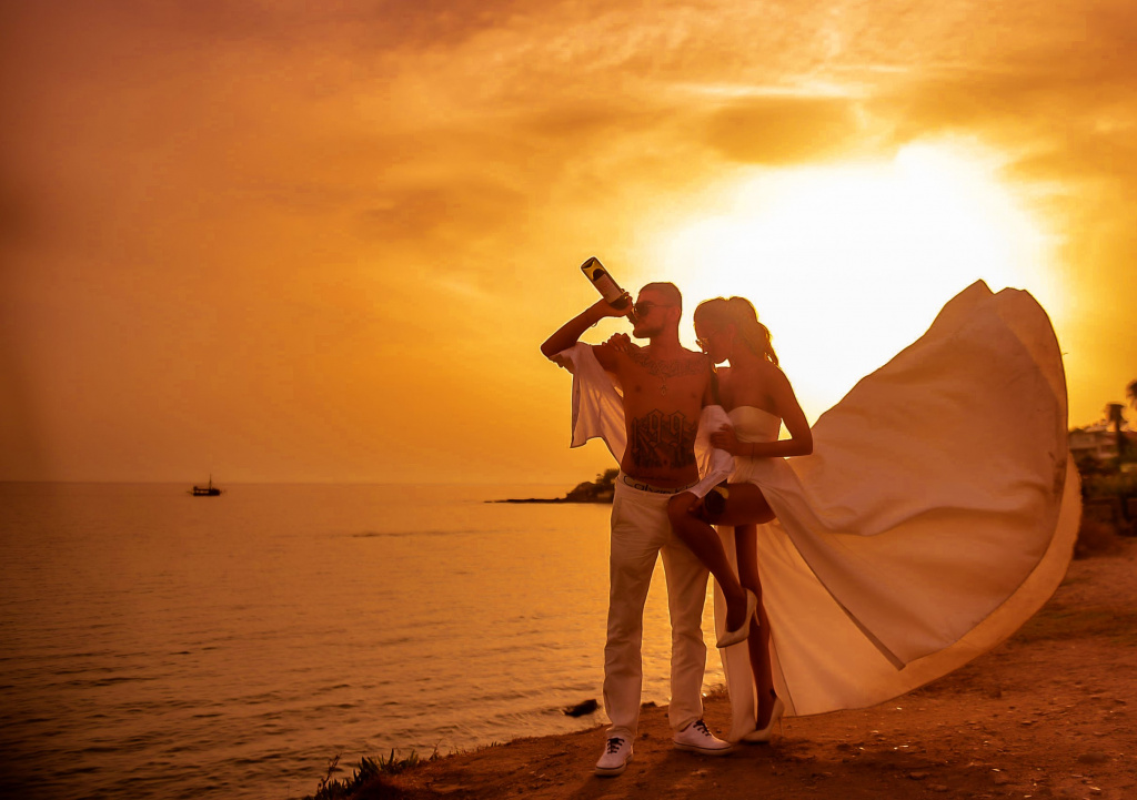 Свадебная фотосессия на закате в Алании