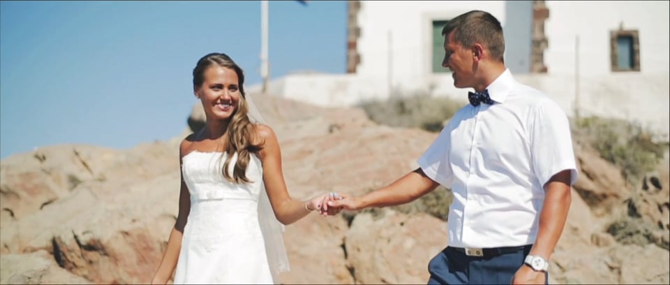 Свадебное видео на островах в Греции Санторини, Крит, Миконос, Афины.