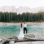 Свадебная прогулка Ивана и Яны в Италии, Lago di Сarezza (Озеро Карецца или Озеро Радуги)