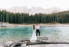 Свадебная прогулка Ивана и Яны в Италии, Lago di Сarezza (Озеро Карецца или Озеро Радуги)