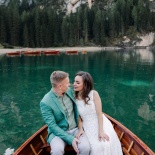 Свадебная история в Доломитовых Альпах на озере Брайес